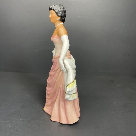 Vtg Home Interior Homco Lady Crystal Victorian Ladies Figurine #1435 Ball‎ Gown - Picture 4 of 8